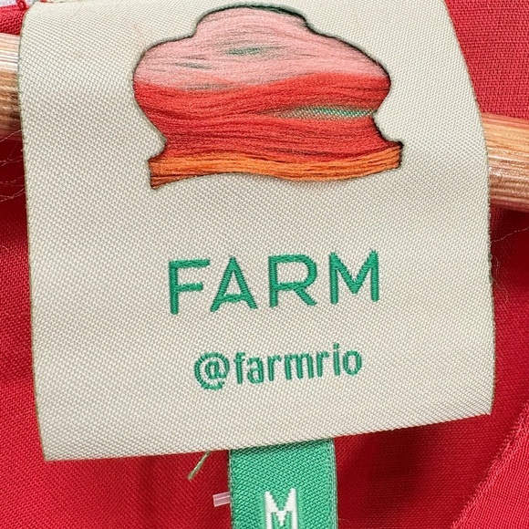 Farm Rio Colorful Leaves Midi Dress Size Medium - Picture 11 of 15